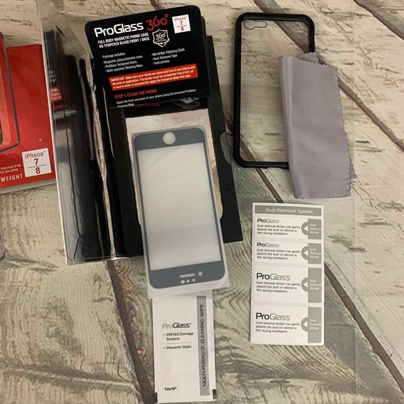 IPhone 7/8 Pro Glass 360 Full Body Magnetic Phone Case HD Temper Glass Screen - Picture 6 of 7